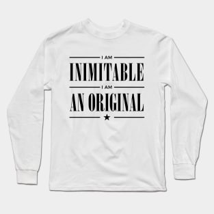 Inimitable, An Original (Black) Long Sleeve T-Shirt